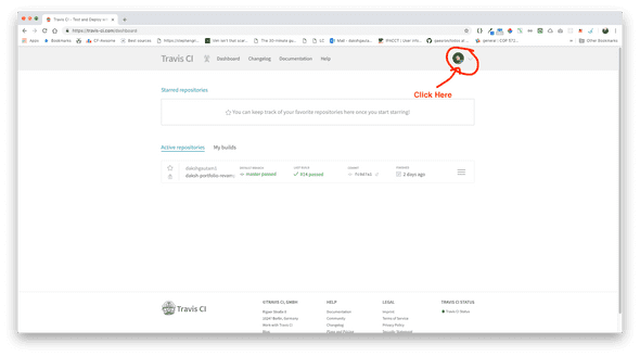 Travis CI Dashboard